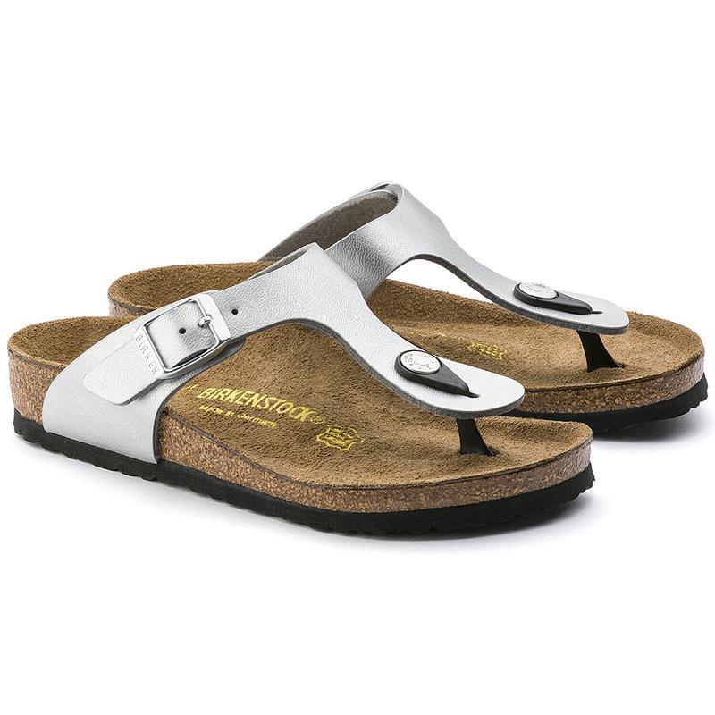 Birkenstock Birko-flor Gizeh Dame Sølv | DK 439HAP